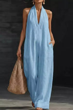 Sleeveless Wide Leg Jumpsuit
