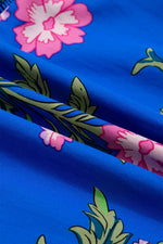 V Neck Short Sleeve Loose Flower Dress