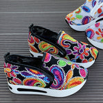 Printed Platform Round Toe Sneakers