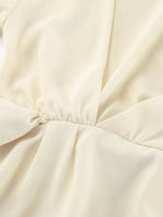Ruched Mock Neck Long Sleeve Blosue