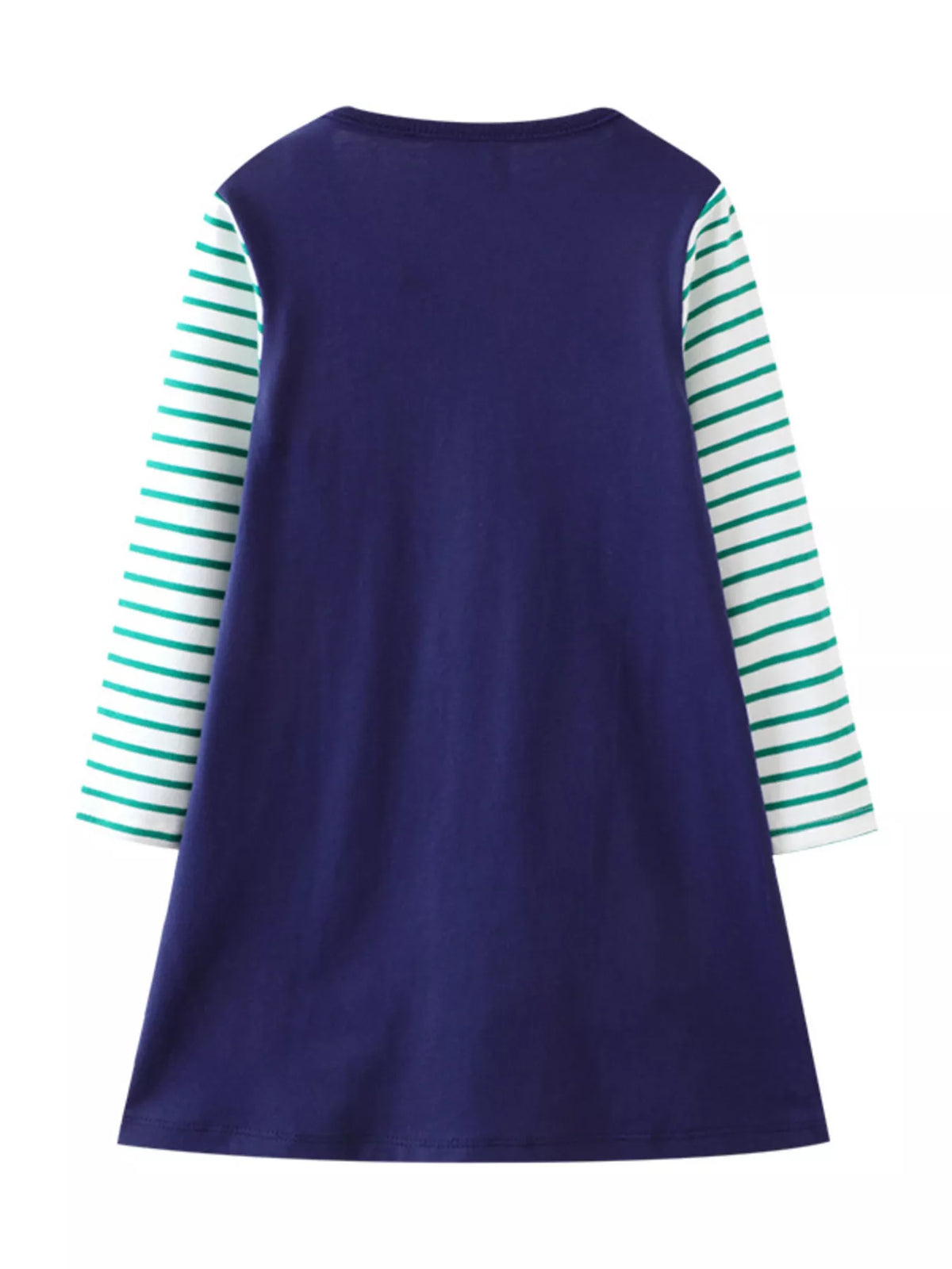 Children's Animal Pocket Embroidered Long Sleeve Dress