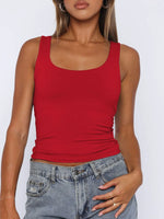 Square Neck Wide Strap Tank