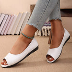 Peep Toe Flats Sandals