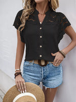 Swiss Dot Short Sleeve Shirt