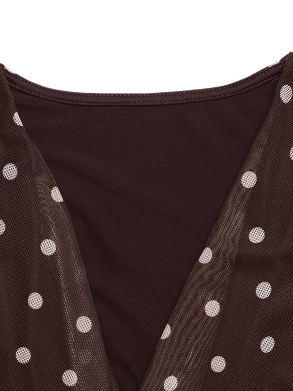 Polka Dot Cowl Neck Bodysuit