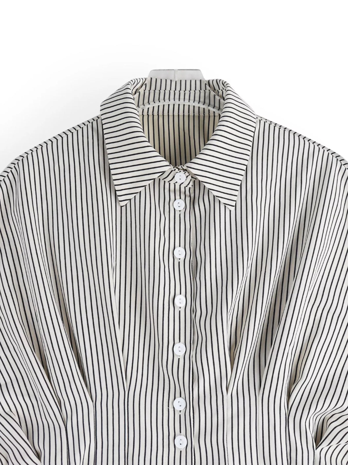 Striped Cinched Waist Shirt