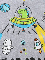 Children's Outer Space Graphic Short Sleeve T-Shirt