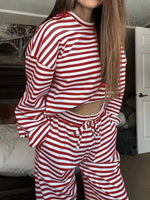 Striped Long Sleeve Top and Pants Set