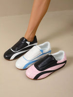 Contrast Round Toe Sneakers