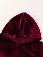 Full Size Velvet Hoodie and Pants Set Plus Size