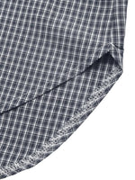 Gingham Button Up Shirt with Tie-Sleeve Detail