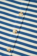 Stripe Chest Pocket Notched Top
