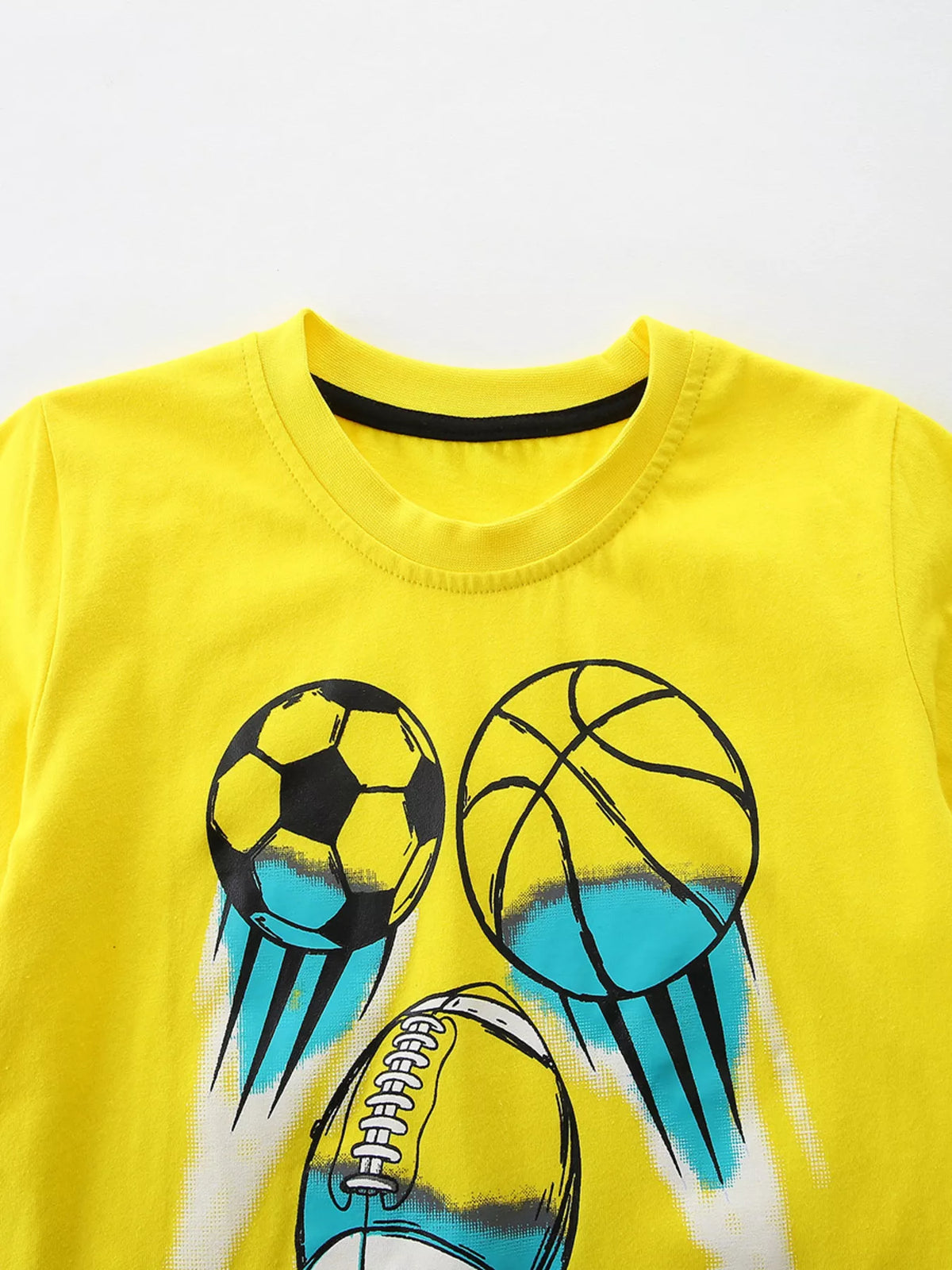 Children's Ball Graphic T-shirt and Shorts Set