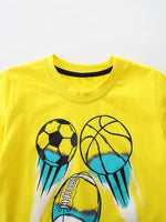 Children's Ball Graphic T-shirt and Shorts Set