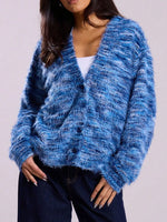 Chunky Knit V-Neck Button-Up Cardigan