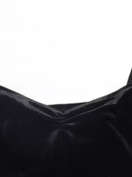 Velvet Sweetheart Neck Sheer Sleeve Midi Dress