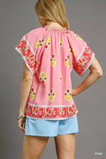 Umgee Boho Bloom Border Top