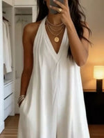 Full Size Halter Neck Wide-Leg Jumpsuit Plus Size
