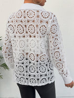 Lace Button Up Long Sleeve Shirt