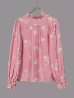 Floral Embroidered Long Sleeve Shirt