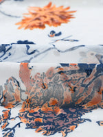 Floral Print Open Front Cover Up