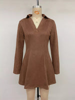 Johnny Collar Long Sleeve Dress