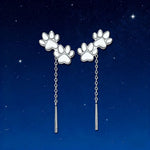 Paw Shaped Drop Earrings