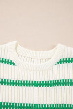 Striped Round Neck Sweater Vest