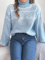 Turtleneck Dropped Shoulder Sweater