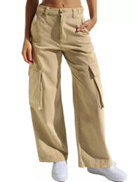 High-Waisted Wide Leg Cargo Jeans