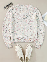 Colorful Button Up Long Sleeve Cardigan