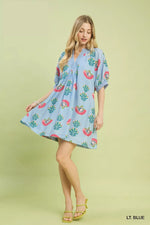 Umgee Abstract Print Mini Dress