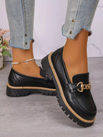 Round Toe Platform Loafers