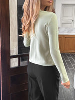 Button-Up Long Sleeve Knit Cardigan
