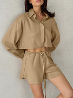 Long Sleeve Top and Shorts Set