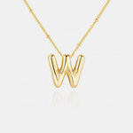 Gold-Plated Bubble Initial Necklace
