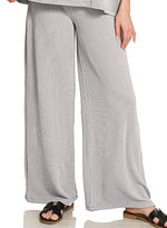 Zenana Raised Rib Relaxed Top & Pants Set