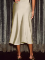 Satin Midi Skirt