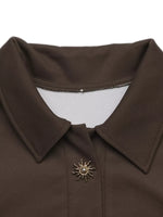 Polo Collar Dropped Shoulder Sweatshirt