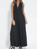 Full Size V-Neck Sleeveless Maxi Dress with Slit Plus Size