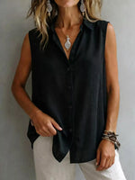 Sleeveless Button-Down Shirt