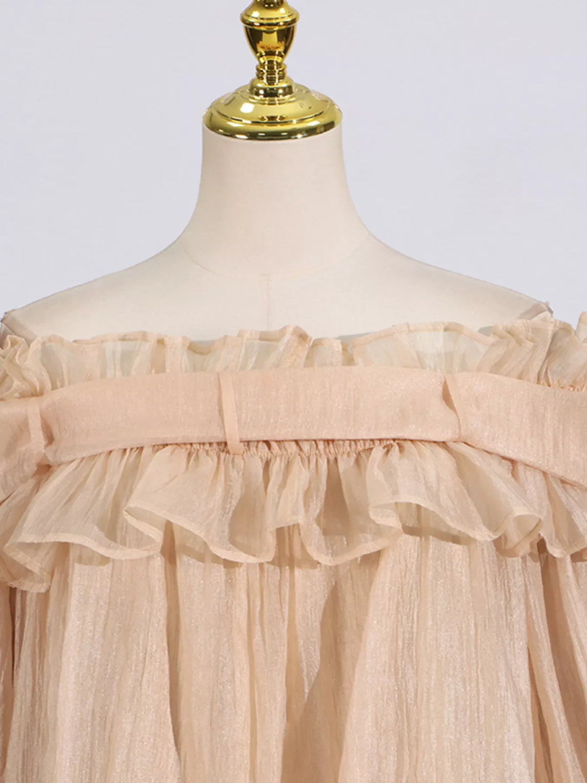 Ruffle Off-Shoulder Flounce Sleeve Blouse