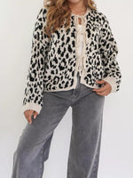 Leopard Tie-Front Cardigan