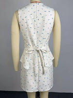 Floral Print Sleeveless Top and Skirt Set