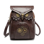 Steampunk Owl Design Crossbody Bag