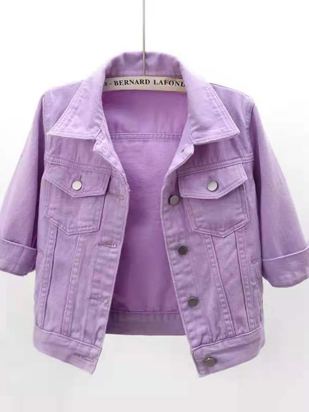 Full Size CroppedDenim Jacket Plus Size