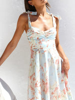 Tie-Shoulder Sweetheart Neck Summer Dress