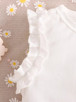 Children's Frill Sleeveless Top and Belt Shorts Set