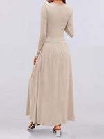 Long Sleeve Maxi Dress with Pockets