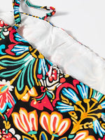 Floral Print Thin Straps High Waist Maxi Dress